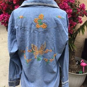 ###SOLD#Vintage 70s Sears Western Pearl Snap Shirt